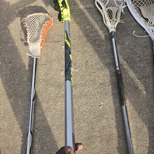 Dynamic Lacrosse Stick with Neon Yellow and Black Accents